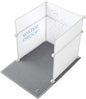 MEEXPAWS Cat Litter Box Enclosure Splash Guard Large L19×W19×H20 inch, Light Weight Plastic Sheets with Cat Litter Mat Easy Clean (White)