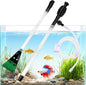 Fish Tank Cleaner Gravel Vacuum for Aquarium Water Changer Aquarium Siphon with Double Sided Sponge Brush Algae Scraper Fish Tank Cleaning Kit for Cleaning Gravel & Sand (Black)