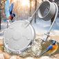 Daoeny Bird Bath Heater, 120W Bird Bath Heaters for Outdoors in Winter, Birdbath Water Heater Full-Covered Aluminum, Heated Bird Bath Pond Deicer Thermostatically Control for Patio Yard Farm (White)