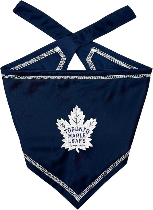 Pets First NHL Toronto Maple Leafs TIE Bandana, Size Large/X-Large. Dog Bandana Scarf Bib for Pet Cat Dog. The Ultimate Game-Day, Party Bandana