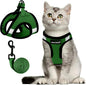 FAYOGOO Cat Harness and Leash Set | Upgrade Step-in Escape Proof Harness | Lightweight Soft Vest, No-Choke Design for Walking, Travel, Camping (Neon Green)