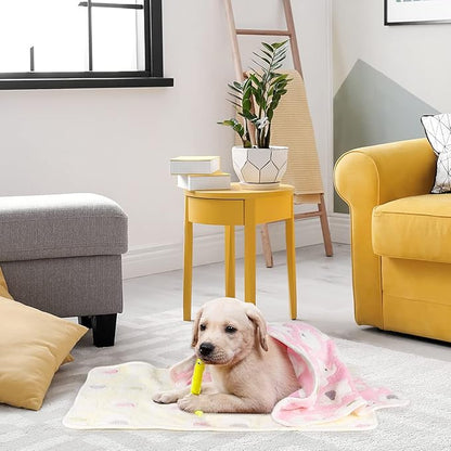 Dono 1 Pack 3 Dog Blankets, Soft Fluffy Fleece Pet Blanket Warm Sleep Mat Paw Print Design Puppy Kitten Throw Blankets Doggy Blanket for Dogs