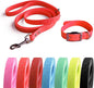 4.2FT Dog Collar and Leash Set, PVC Waterproof Adjustable Odor Proof Pet Collars Leashes, Easy to Clean, Surface 3D Cube Effect, Dog Leash for Small Dogs, Orange