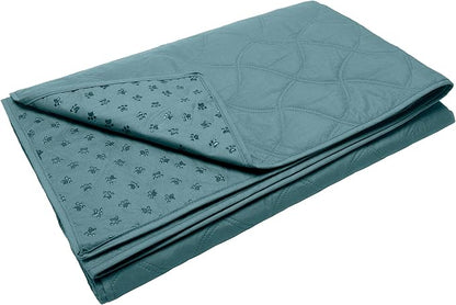 Furhaven Waterproof & Non-Slip Twin Size Mattress Cover Protector for Dogs & Cats, Washable, For Beds, Couches, & Car Seats - Quilted Twill Blanket Mattress Cover - Nile Blue, Small/Twin Size
