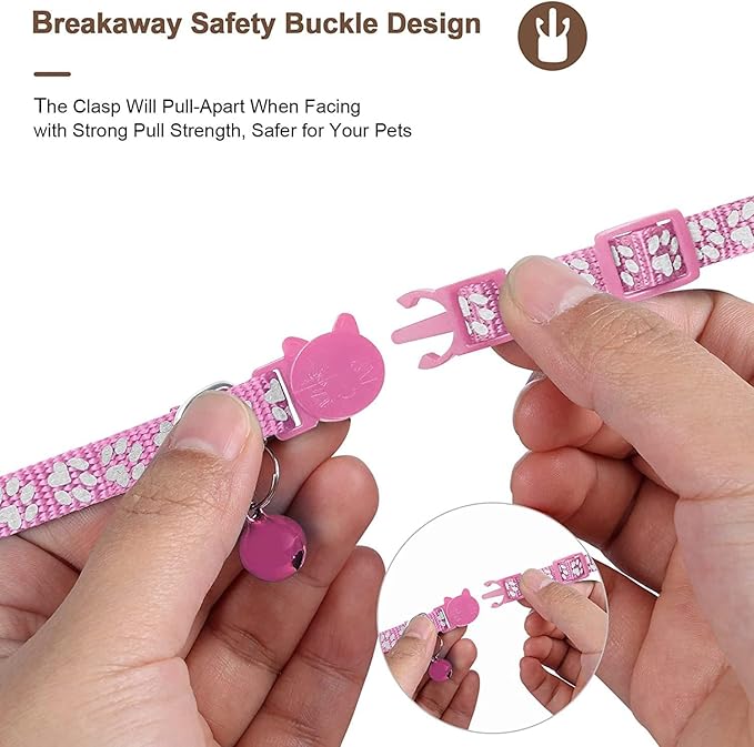 GPS Tracker for Cats, Mini GPS Pet Tracker, IPX8 Waterproof Cat Trackers,No Monthly Fee,Work with Apple Find My(iOS Only),Smart Trackers for Pets-Pink-4