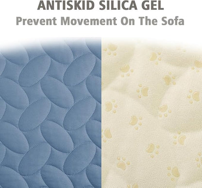 Ameritex Pet Bed Cover Dog Bed Blanket for Sofa and Furniture Waterproof New Pattern Design (40x50 Inch, Light Blue)