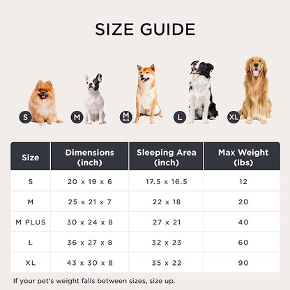 Bedsure ComfyFleece™ Washable Dog Bed for Medium Dogs - Cute Furry Puppy Beds, Rectangle Orthopedic Corduroy Fleece Pet Beds with Removable Zipper Cover, 25x21x7inches, Blue