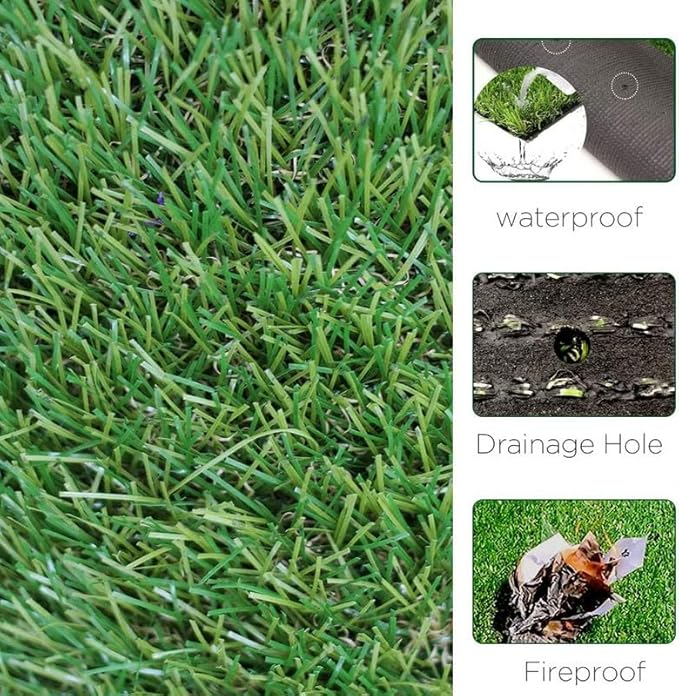 ALTRUISTIC Artificial Grass 5FTX69FT(345 Square Feet), Realistic Fake Grass Deluxe Turf Synthetic Thick Lawn Pet Turf, 1 3/8” Height, Outdoor Decor, Customized