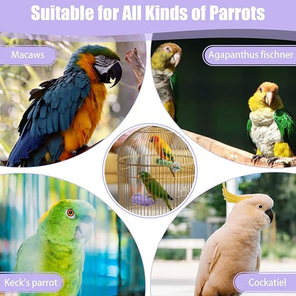 Bird Beak Grinding Stone 2 Pcs Bird Parrot Cage Perch Stand Platform Foot Claws Trimmer Chewing Toys for Small Medium Birds Cage Accessories for Budgies Cockatiels Conures