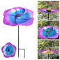 Bee Watering Station 1 Pack - Bird Bath Butterfly Cups with Flower Design, Weather-Resistant Metal Stakes Outdoor Garden Yard Decor(Purple-A)