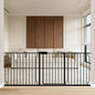 WAOWAO Baby Gate 76.38-81.10" Extra Wide Pressure Mounted Walk Through Swing Auto Close Safety Black Metal Toddler Kids Child Dog Pet Puppy for Stairs,Doorways,Kitchen