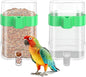 CLPOAWC Bird Water Dispenser, Bird Cage Feeder, Parakeet Cage Accessories, 2 Pcs Automatic Bird Water Feeder for Budgies Cockatiel Lovebird Canary Finch, clear