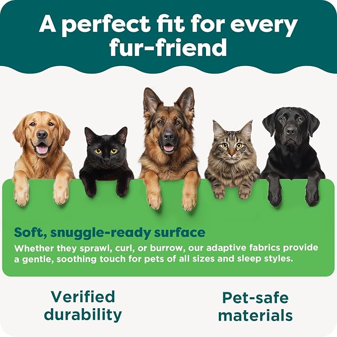 Furhaven Orthopedic Dog Bed for Large Dogs w/ Removable Bolsters & Washable Cover, For Dogs Up to 95 lbs - Plush & Velvet Waves Perfect Comfort Sofa - Granite Gray, Jumbo/XL