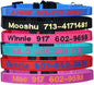Personalized Nylon Cat Collar Breakaway with Bell - Custom Embroidered Text ID Collars with Pet Name and Phone Number