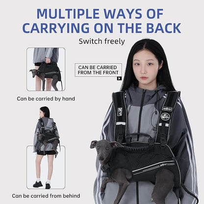 Dog Lift Harness for Small Dogs,Dog Backpack Carrier,Adjustable Padded Breathable Straps for Dogs, Disabled, Joint Injuries, Arthritis,XL(24-35LBS)