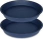 2 Pack of Bird Bath Bowl 12", 1.6" Depth, 10 12 inch Birdbath Bowls Dish Only for The Garden, Large Plant Saucer (12", Blue)