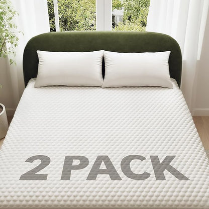 OhGeni 100% Waterproof Twin-2 Pack Mattress Protector, Fitted Sheet with Stretchable Pockets, Deep Sleep Noiseless Soft. Breathable Cooling Hypoallergenic Material, Bed Cover for Mattress