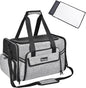 Petmolico Cat Carrier Soft-Sided Pet Bag for Small Medium Cats Puppies 16LBs - Airline Approved Pet Travel Carrier 3 Open Doors (Medium,Grey-X862)
