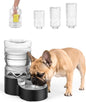 1.7 Gallon Automatic Dog Water Dispenser【Wide Mouth for Easy Hand-in Cleaning】【Removable Stainless Steel Bowl】, Gravity Refilling Large Capacity for Cats and Dogs, Multi-Pet Homes