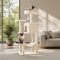 Cat Tree Tower 44 Inch, Small Cat Tower with Condo, Hammock, Sisal Scratching Posts, Extended Perch, Pet Play House for Indoor Kittens and Cats, Beige