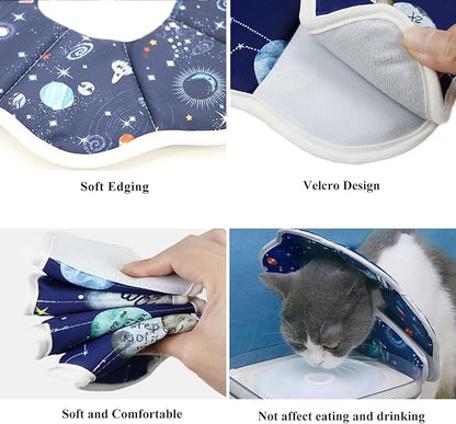 Soft Cat Cone, Adjustable Recovery Collar After Surgery to Prevent Licking Wound, Protective Cat Neck Cone, Comfortable Pet Elizabethan Collar for Cats Kittens and Puppies (XS)