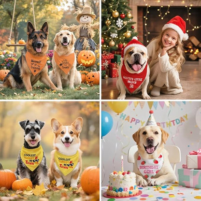 Birthday Girl White Dog Bandana, Cute Pet Scarf for Birthday Celebration, Puppy Costume Accessory Photo Prop for Festive Celebration Party Dinner, Heartwarming Gifts for New Dog Owner