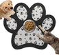 Dog Food Mat for Bowls, Absorbent Quick Dry Dog Cat Mats for Food and Water, Non-Slip Backing Pet Mat Pet Supplies - Black 15.74 inch