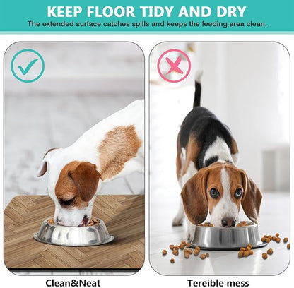 Pet Feeding Mat for Floors Waterproof Dog Mat for Food and Water Absorbent Quick Dry Non Slip mat for Cat Bowls