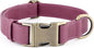 Plutus Pet Genuine Leather Dog Collar – Adjustable Pet Collar with Quick Release Metal Buckle, Soft Real Leather for Small Medium Large Dogs, Heavy Duty & Skin-Friendly (Purple, XS)