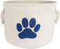 Bone Dry Pet Storage Collection Collapsible Bin, Small Round, Off-White