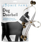 Dog Puppy Training Bell Potty and Outdoor Training Doorbell - Zoomie Paws, Black and White Strap with Bells