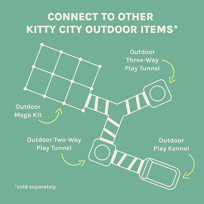 Kitty City Outdoor Catio Furniture and Play Kits for Cats, Play Combo