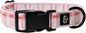 Lucy & Co. Ballet Bows Dog Collar - Durable Lightweight Designer Collar for Pets - Adjustable Metal Safety Buckle - White & Pink Bows - Small