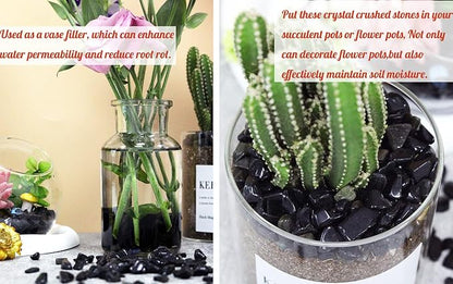 Obsidian Healing Crystal Chips Bulk Gemstones Sets Tumbled Crushed Stones Crushed Crystals Natural Rocks for Fountain Rocks Decoration Reiki Energy Balancing Meditation Aquarium Gravel 0.44lb