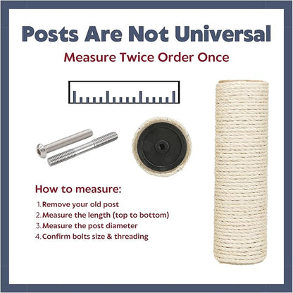 TRIXIE Replacement Sisal Post for Cat Scratching Posts, Backup Scratcher for Indoor Cat Furniture, Trees and Towers, 3.5 in x 23.6 in (9 x 60 cm)