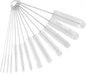 CiaraQ Bottle Cleaning Brushes, 8 Inch Nylon Tube Brush Set, Cleaner for Narrow Neck Bottles Cups with Hook, Set of 13pcs, White