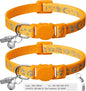 LLHK 2 Pack Breakaway Cat Collars & 2 Pcs Name Tags,Reflective Safety Kitten Collar with Bell,for Girl Boy Male Cats,Adjustable 7''-12'', Personalized ID Tag,Pet Supplies,Accessories