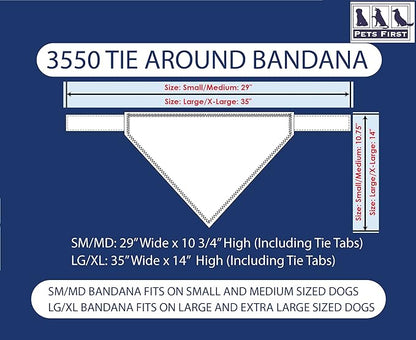 Pets First MLB Chicago Cubs TIE Bandana, Large/X-Large. Dog Bandana Scarf Bib for Pet Cat Dog. The Ultimate Game-Day, Party Bandanna, Birthday Event