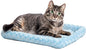 MidWest Homes for Pets QuietTime Fashion XXS Dog Bed – Blue Faux Fur Bolster, Ultra-Soft and Machine Washable, Fits 18-Inch Crates and Carriers, for Small Dogs and Cats
