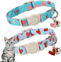 Cat Collar,2 Pack Cat Collars Breakaway with Bell, DOGWONG Safety Buckle Valentine's Day Cat Collar Blue Heart for Girl Boy Cats and Small Dogs，Adjustable 7-12 Inch,Pet Supplies Accessories