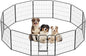 BestPet | Dog Playpen | 32 Inch, 12 Panels | Heavy Duty Metal Pet Exercise Pen | Indoor Outdoor Fence Panels | Rust-Resistant, Removable, Tool-Free Setup | Anti-Skid, Expandable Design