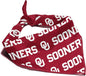 Oklahoma Sooners Officially Licensed Bandana for Dogs and Cats | Fits Pets Great Gift Idea | Easy-to-Tie (Small, 13")