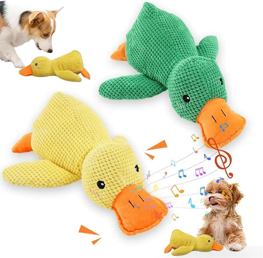 2025 Upgraded Dog Toys, New Durable Calming Duck Toys, Dog Toys for Aggressive Chewers with Soft Squeaker, Fun for Indoor Puppies and Senior Pups (2 Pcs, S-8.66 * 9.87in)