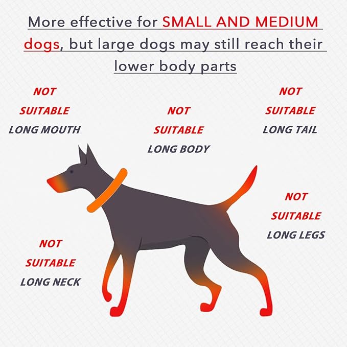 IDOMIK Dog Recovery Collar, Waterproof Soft Dog Cone After Surgery, Comfy Protective Elizabethan Collar Alternative for Dogs Cats, Adjustable Pet Neck Donut Cone Anti-Licking Biting Wounds,Pink,L