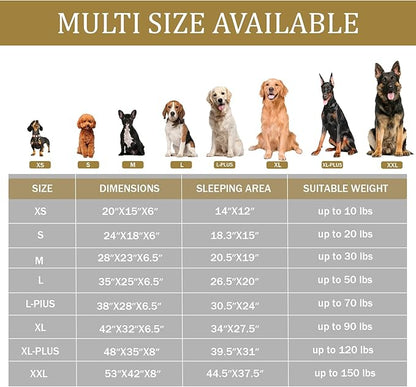 Bedfolks Orthopedic Dog Bed Extra Small, Waterproof Dog Sofa Bed for Small Dogs & Cats, Egg Foam Pet Couch Bed with Removable Washable Cover and Nonslip Bottom, Brown