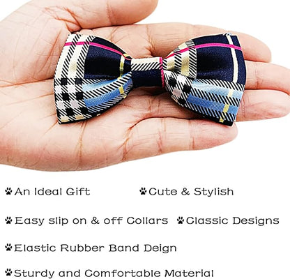 PET SHOW 10 Pack Small Dogs Collar Bowties Attachment Charms for Puppies Cats Embellishment Collars Accessories Bows Ties for Birthday Parties Holiday Wedding Supplies
