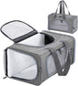 ‌Petsfit Airline Approved Pet Carrier for Small Dogs & Cats, 19x9x12 TSA Approved Carrier, with Removable Dual-Sided Padding (2-Way Placement) - Fits Under Most Airplane Seats, Escape Proof (Grey)