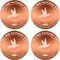 4Pcs Pure Copper Bird Bath Purification Disk,0.6mm thick,4''Reinforced Copper Purification Cleaner with Four-Point Support,All-Season Safe Clean Water Solution,Universal Fit for Outdoor Birdbath&Bowl