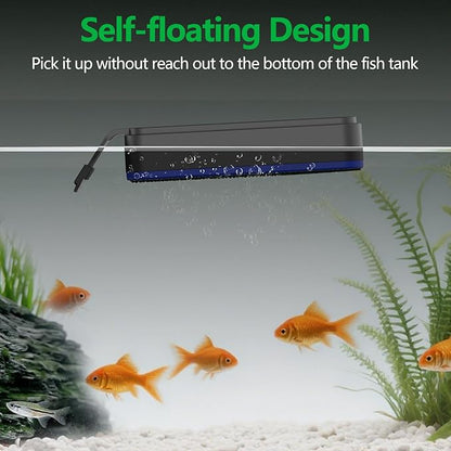 Aquarium Magnet Glass Cleaner, Double-Sided Detachable & Floating Algae Scraper for 0.4-1.0 Inch Fish Tank Glass Cleaning, No Scratches (L)
