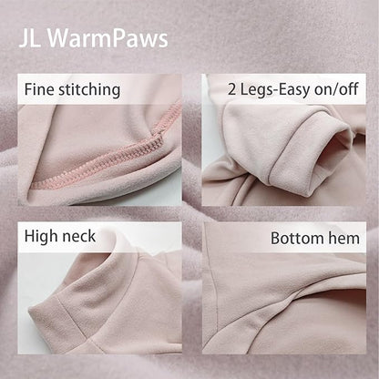 Fleece Sphynx Cat Clothes Soft Hairless Cat Clothes Pullover Cat Sweater for Chihuahua All Season Light and Warm Kitten Cloth for Cats Only Puppy Clothes Small Dog Sweater (Pink, 2XL)